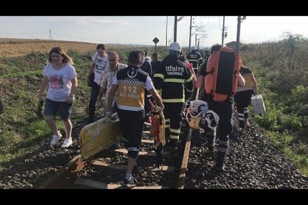 Tren kazası sonrasında yürütülen çalışmalar sona erdi
