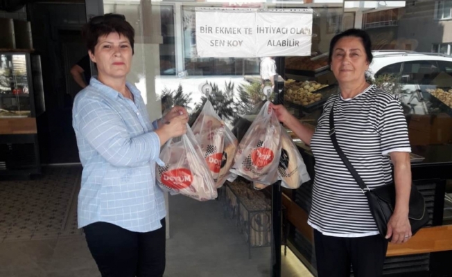 MHP Lüleburgaz Kadın Kolları Başkanlığından "Askıda Ekmek" uygulamasına destek