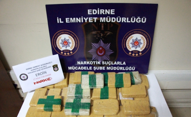 Edirne polisinden sınırda uyuşturucu operasyonu