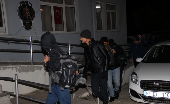Tekirdağ Malkara'da 16 düzensiz göçmen yakalandı