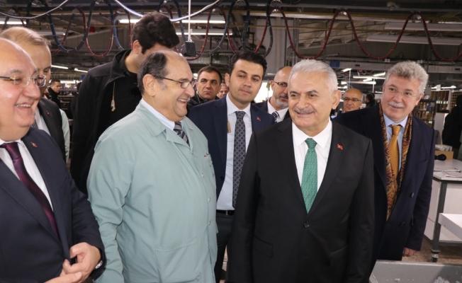 TBMM Başkanı Binali Yıldırım Edirne'de fabrika ziyaret etti