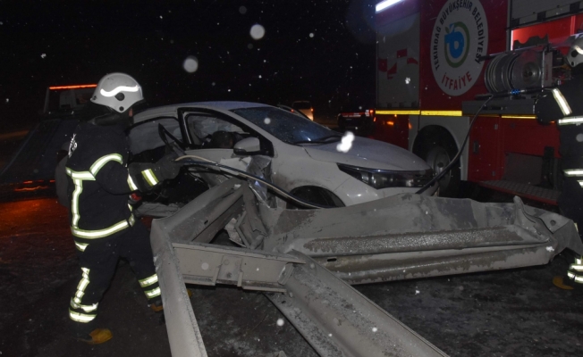 Çorlu'da trafik kazası: 1 ölü, 1 yaralı