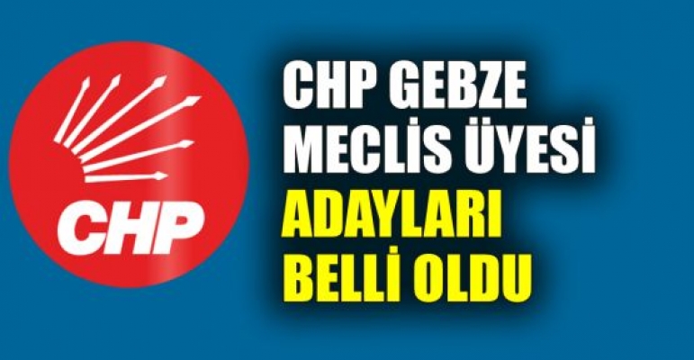 CHP Gebze meclis üyesi adayları belli oldu