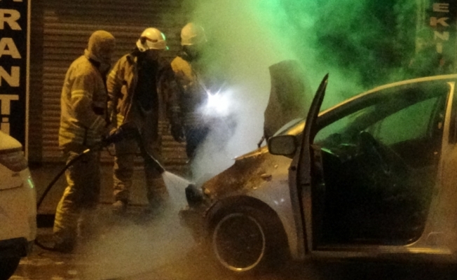 İstanbul'da araç yangını