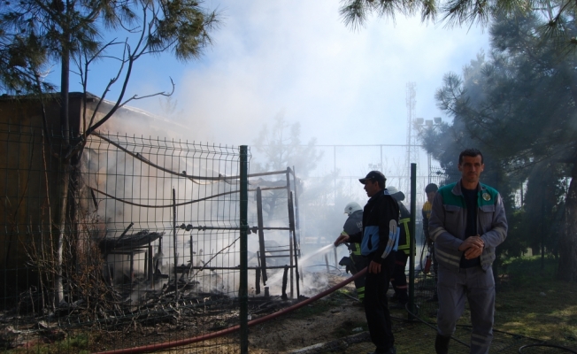 Malkara'da bir iş yerinde yangın çıktı