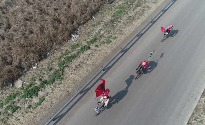 Şehitler için Balkanlar'dan Çanakkale'ye bisikletle yola çıktılar