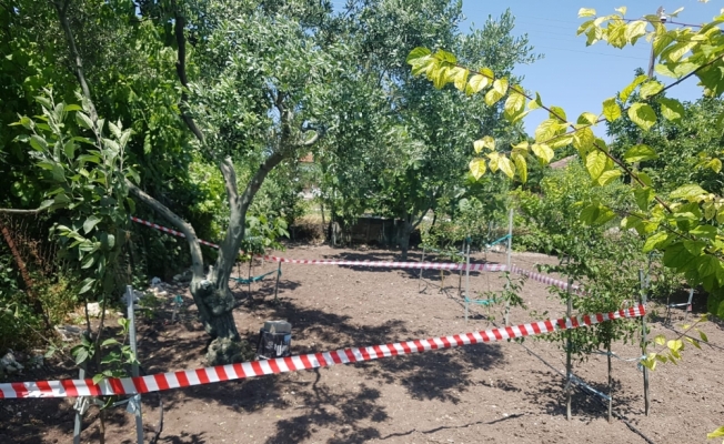 Bahçe kazısında bulunan el bombası imha edildi