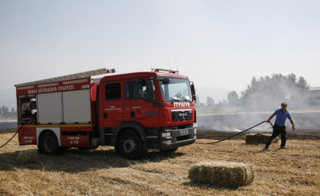 Orhangazi'de tarım arazisinde yangın