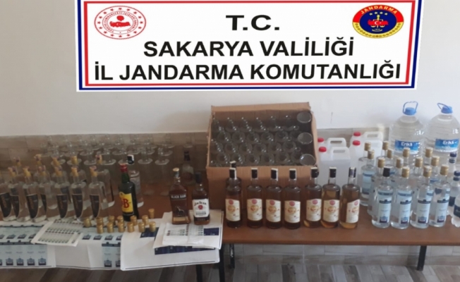 Sakarya'da kaçak içki operasyonu: 1 gözaltı