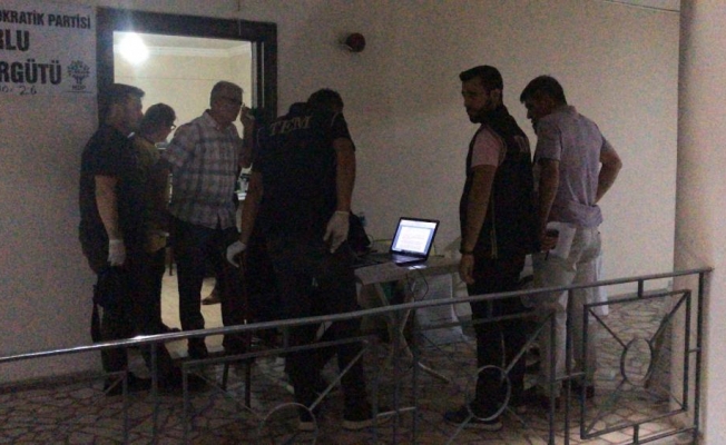 Çorlu'da polis HDP İlçe Başkanlığında arama yaptı