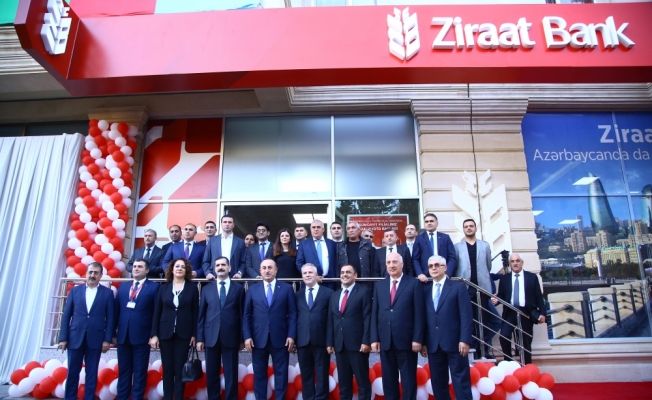Çavuşoğlu, Ziraat Bank Azerbaycan'ın 4. şubesini açtı