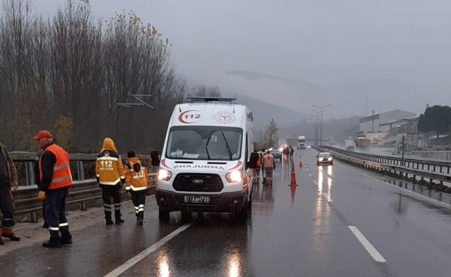 Bilecik'teki trafik kazasında karayolları görevlisi hayatını kaybetti