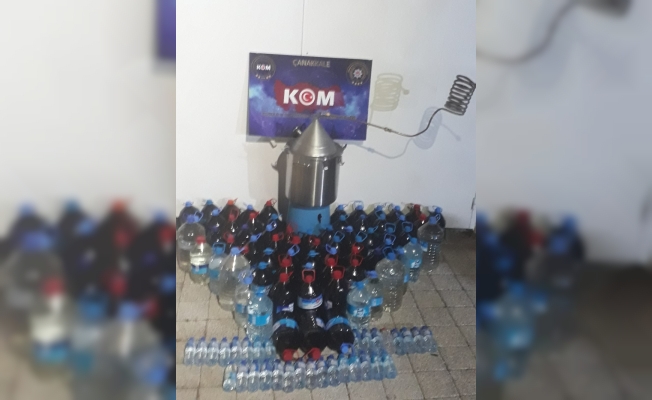 Çanakkale'de 650 litre sahte içki ele geçirildi