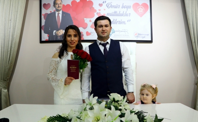 Trakya'da çiftler evlenmek için “14 Şubat Sevgililer Günü''nü seçti