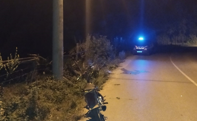 Sakarya'da motosikletiyle elektrik direğine çarpan genç hayatını kaybetti