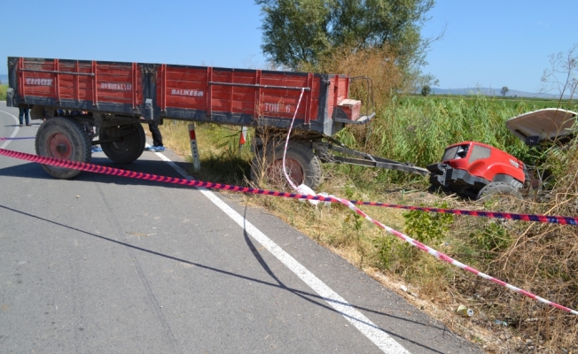 Bursa'da traktörle motosiklet çarpıştı: 1 ölü, 1 yaralı