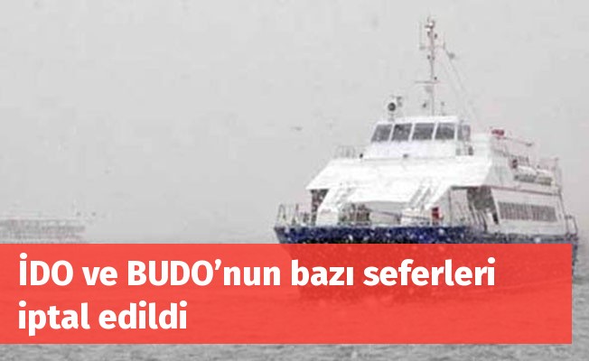 BUDO'nun bazı seferleri iptal edildi