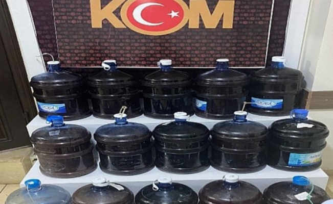 Aydın Didim'de 340 litre kaçak içki