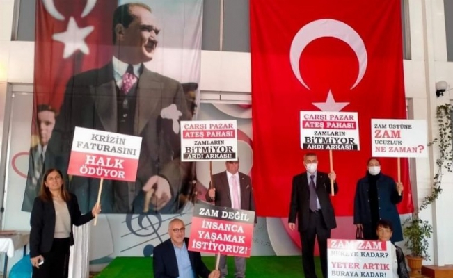 Bursa'da CHP Gemlik İlçe Başkanlığı zamlara tepki gösterdi 
