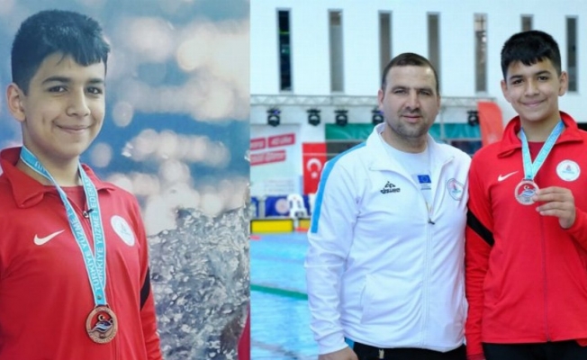 Nevşehirli yüzücü Trabzon'dan bronz madalya ile döndü 