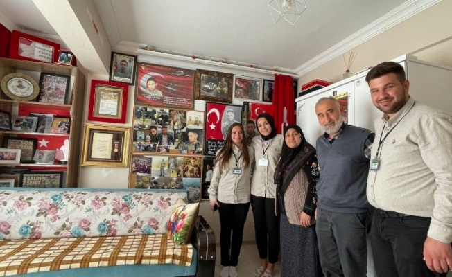 Bursa Osmangazi'de şehit ailelerine ziyaret