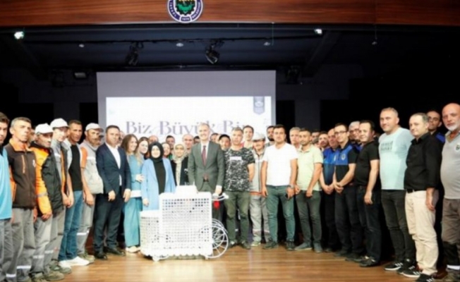 Bursa İnegöl'de belediye personeline 'toplu' doğum günü
