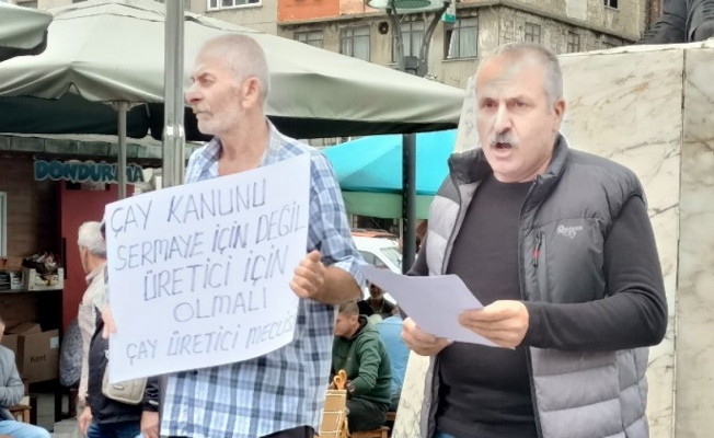 Rize Pazar'da 'çay kanunu' protestosu