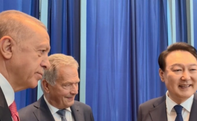 Cumhurbaşkanı Erdoğan, Finlandiya ve Güney Koreli mevkidaşlarıyla sohbet etti