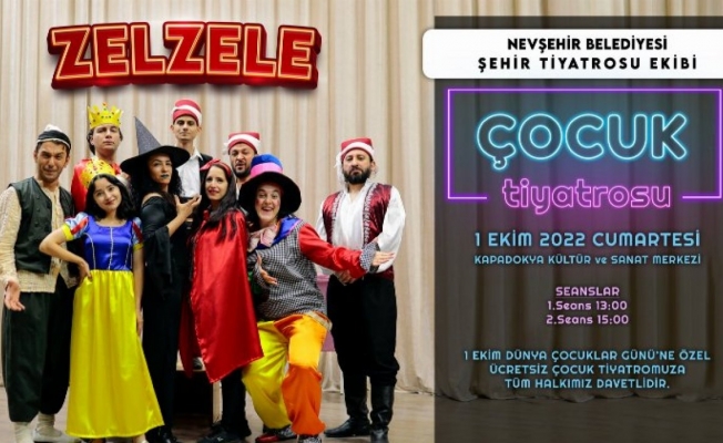 Nevşehir Belediye Tiyatrosu'ndan çocuklara özel 'Zelzele'