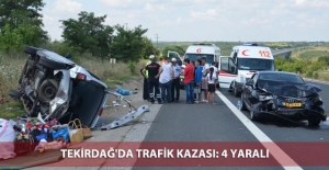 Tekirdağ'da trafik kazası : 4 yaralı