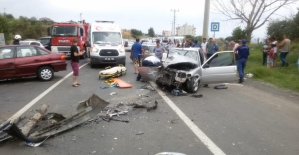 Tekirdağ'da trafik kazası: 1 ölü, 4 yaralı