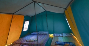 Bayram tatili sahildeki çadır kamplarını da doldurdu