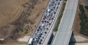 Bursa'da karayollarında trafik yoğunluğu