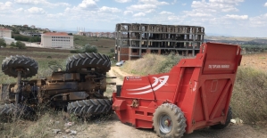 Edirne'de traktör devrildi: 1 yaralı