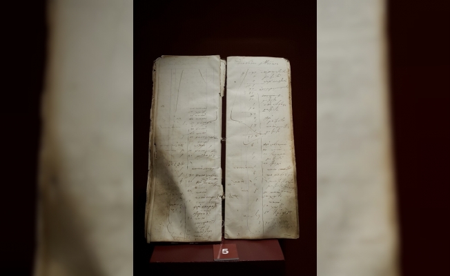 Rum bakkala ait 130 yıllık veresiye defteri müzede