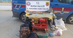 Bursa'da izinsiz kazı operasyonu