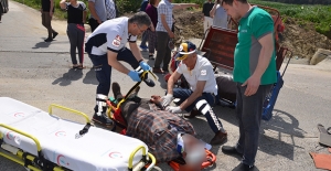 Gebze'de taksiyle çarpışan bisiklet sürücüsü yaralandı