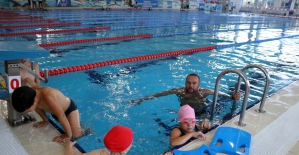 Tekirdağ'da yüzme kış okulları devam ediyor