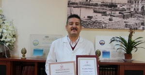 Bandırma Devlet Hastanesine teşekkür belgesi