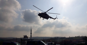 Sakarya'da jandarmadan helikopter destekli denetim