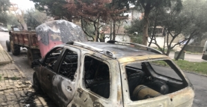Bursa'da araç yangını