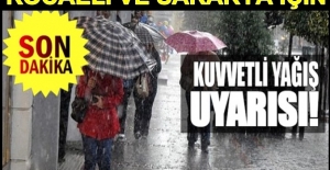 Kocaeli ve Sakarya'da kuvvetli yağış