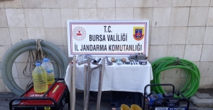 Bursa'da kaçak kazı operasyonları