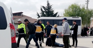 İnegöl'deki kazada motosiklet sürücüsü yaralandı