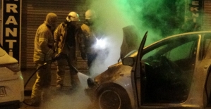 İstanbul'da araç yangını