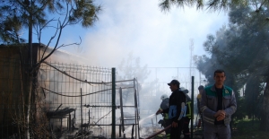 Malkara'da bir iş yerinde yangın çıktı