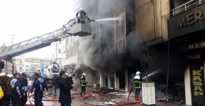 Edirne'de mobilya mağazasında yangın