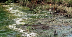 Kırklareli'nde sulama göletine atık bırakıldığı iddiası
