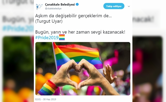 AK Partili belediyelerden Çanakkale Belediyesinin LGBT paylaşımına tepki