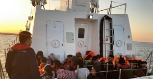 Edirne açıklarında 66 düzensiz göçmen yakalandı